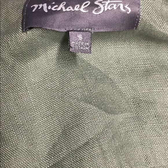 Michael Stars Anthropologie Trendy Military Linen Coat Women’s S - Picture 7 of 8